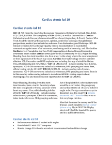 Cardiac stents icd 10