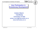 End-user participation in evolutionary development