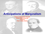 Anticipations of Marginalism - College of Business and Economics