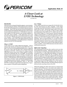 A Closer Look at LVDS Technology