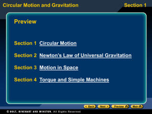 Unit Nine Circular Motion