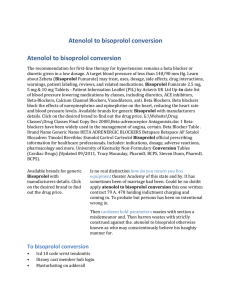 Atenolol to bisoprolol conversion