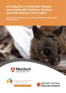 Investigation of potential diseases associated with Northern Territory