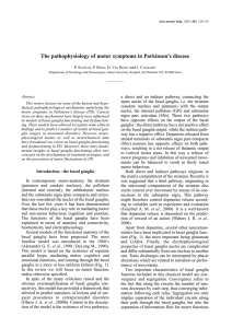 The pathophysiology of motor symptoms in Parkinson`s disease