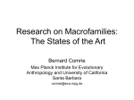 Research on Macrofamilies: The States of the Art