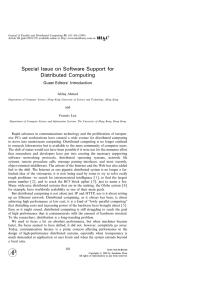 Software Support for Distributed Computing