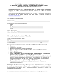 ADHD reporting form