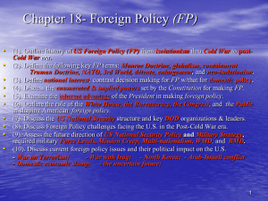 Foreign Policy Ch 18