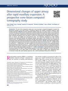 Dimensional changes of upper airway after rapid maxillary expansion
