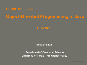 What Are Applets? - UTRGV Faculty Web