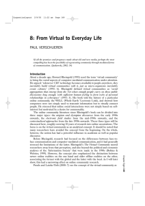 8: From Virtual to Everyday Life