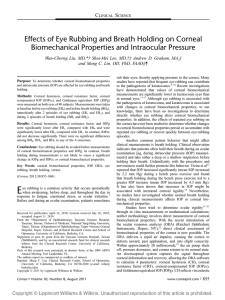 Effects of Eye Rubbing and Breath Holding on Corneal