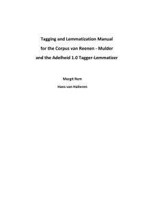 Tagset Manual