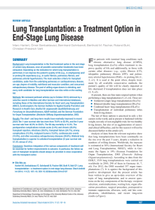 Lung Transplantation: a Treatment Option in End