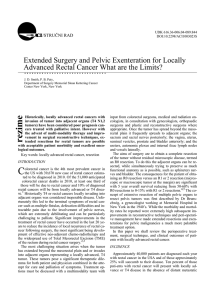Extended surgery and pelvic exenteration for locally advanced rectal