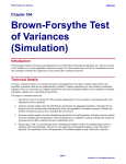 Brown-Forsythe Test of Variances (Simulation)