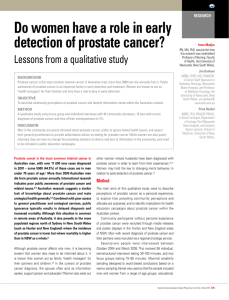 Do women have a role in early detection of prostate cancer?