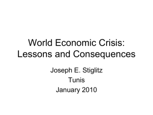 World Economic Crisis: Lessons and Consequences