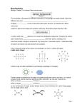 Biochemistry Carbon Compounds