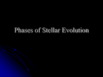 Phases of Stellar Evolution