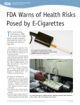 Consumer Updates > FDA Warns of Health Risks Posed by E