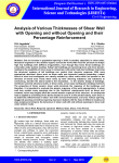 Analysis of Various Thicknesses of Shear Wall with