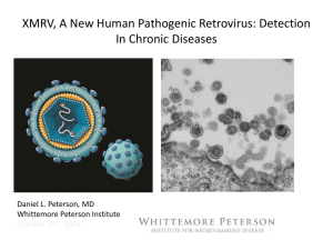 XMRV, A New Human Pathogenic Retrovirus: Detection In Chronic