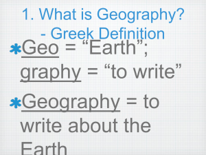 Geography - jomarie