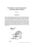 The status of marine resources and coral reefs of Nauru