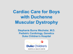 Cardiac Care for Boys with Duchenne Muscular Dystrophy