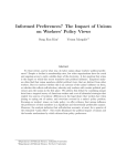 Informed Preferences? The Impact of Unions on