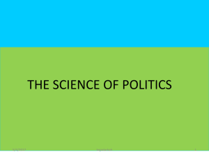 POLI 111: INTRODUCTION TO THE STUDY OF POLITICAL SCIENCE