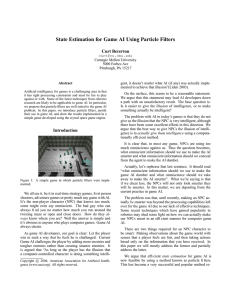 State Estimation for Game AI Using Particle Filters