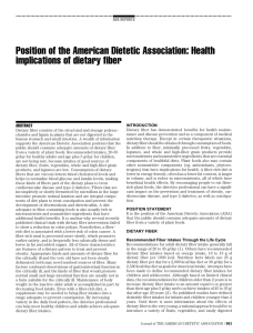 Journal of The American Dietetic Association