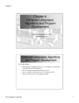 Chapter 4: Computer Languages, Algorithms and Program