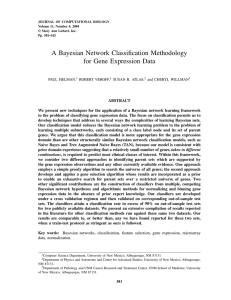 A Bayesian Network Classification Methodology for Gene