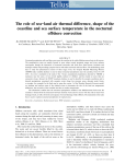 The role of seaБland air thermal difference, shape of