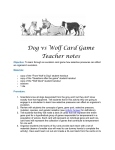Dog vs Wolf Card Game Teacher Notes