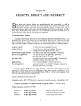 OBJECTS, DIRECT AND INDIRECT