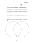 Cell Diversity Compare and Contrast Worksheet