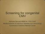 Screening for congenital CMV - CT-AAP