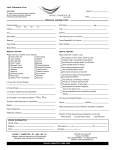 Adult Information Form WELCOME To assist us in providing the most