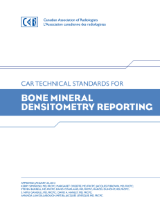 Technical Standards for Bone Mineral Densitometry Reporting