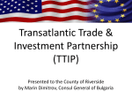Transatlantic Trade and Investment Partnership Introduction: Marin