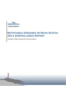 notifiable diseases in nova scotia 2011 surveillance report