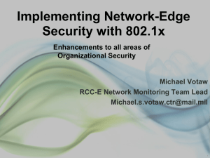 Edge Port Security using IEEE 802.1x
