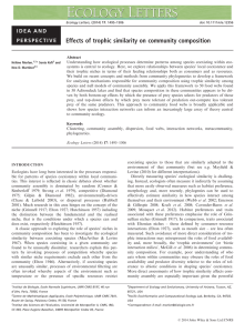 Effects of trophic similarity on community composition