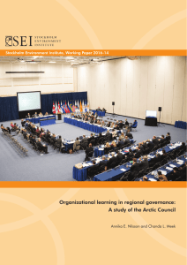 Organizational learning in regional governance: A study of the Arctic
