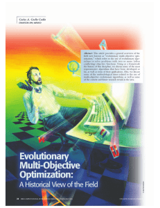 Evolutionary multi-objective optimization