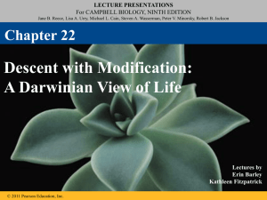 AP Biology Chapter 22 Darwin Guided Notes